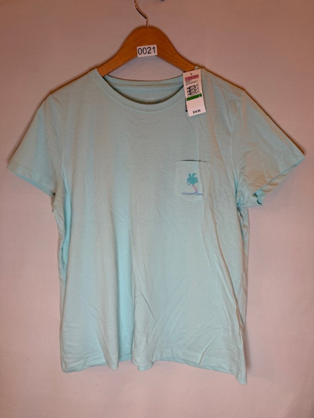 Vineyard Vines Beach Scenic Pocket Tee Blue L NWT